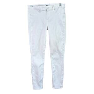 Paige Womens Jeans White Denim Verdugo Ankle Mid Rise Stretch 30